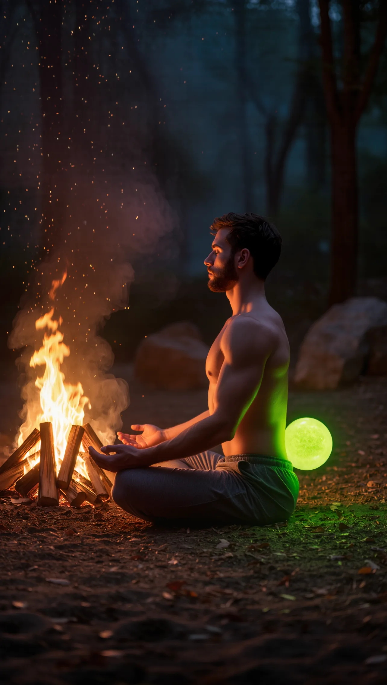 a mans energies are rising due to the microcosmic orbit